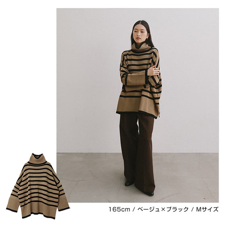 天竺編み ボーダー ニット[品番：AZ000004131]｜andme（アンドミー）の