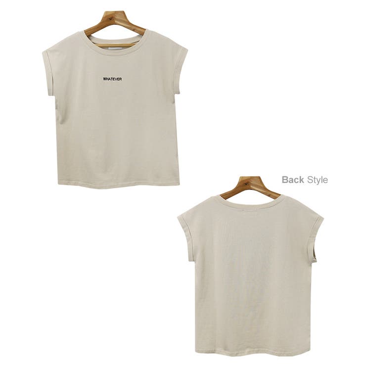 ロゴ フレンチスリーブ Tシャツ | andme | 詳細画像14 