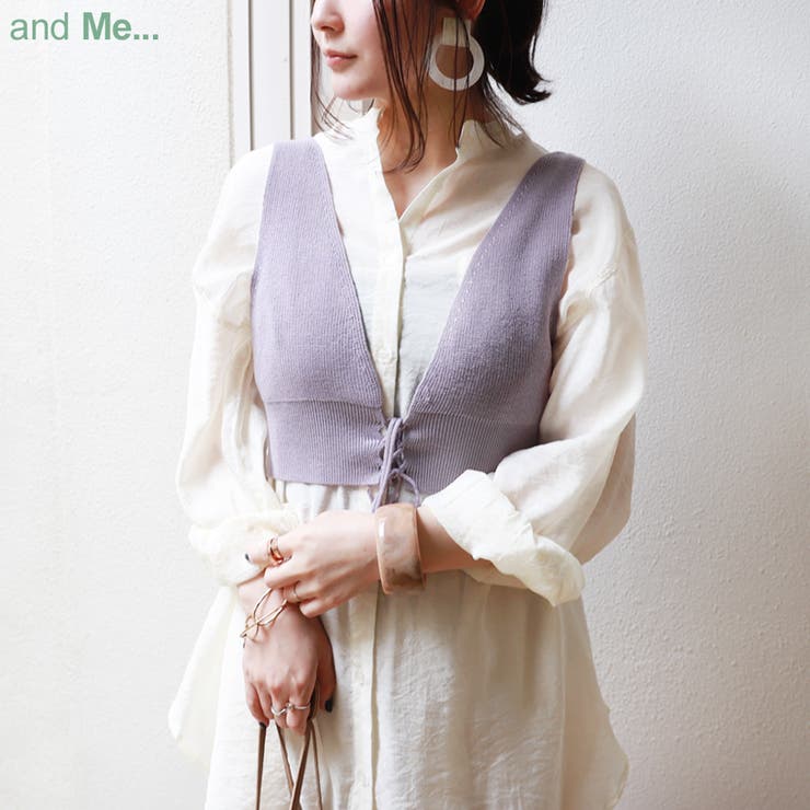 【やーさん様】アイボリー レースアップ ビスチェ レース刺繍ビスチェ(M OFF WHITE): トップス｜PMbox P&M