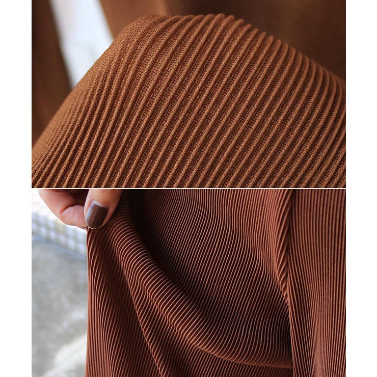 セルフカット プリーツ ワイドパンツ | andme | 詳細画像10 