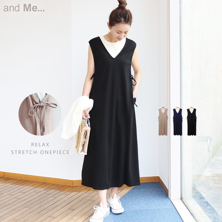 サイドリボン Vネック ワンピース 品番 Az And Me アンドミー のレディースファッション通販 Shoplist ショップリスト