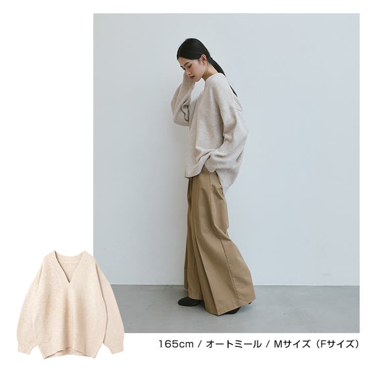 Vネック 長袖 ニット | andme | 詳細画像11 