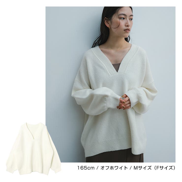 Vネック 長袖 ニット | andme | 詳細画像6 