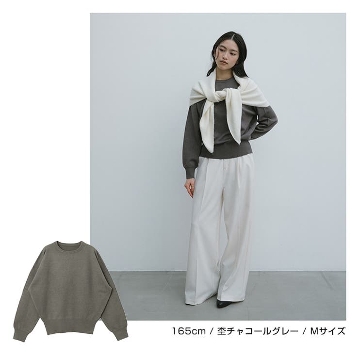 クルーネック 長袖 ニット | andme | 詳細画像9 