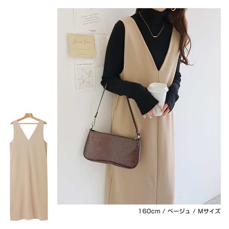 ポンチ Vネック ワンピース | andme | 詳細画像8 