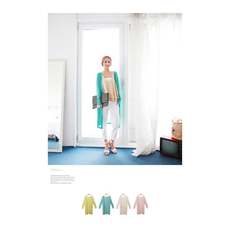 2015春夏新作♪【新色登場！】超ロング丈カーディガン ふんわり柔らか素材!!サ… | andme | 詳細画像12 