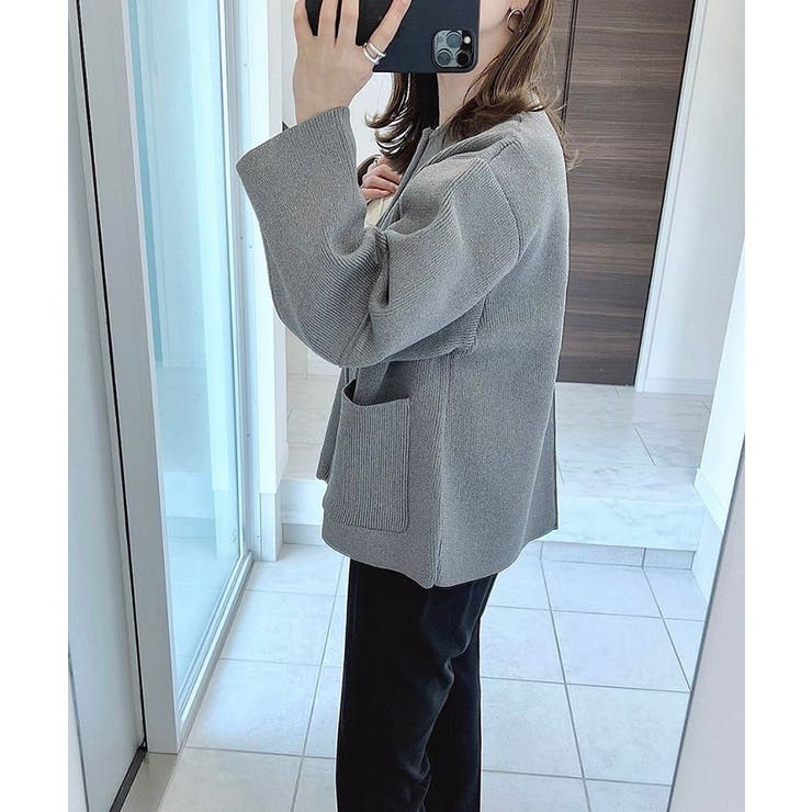 無地 ボーダー ジップ | andme | 詳細画像20 