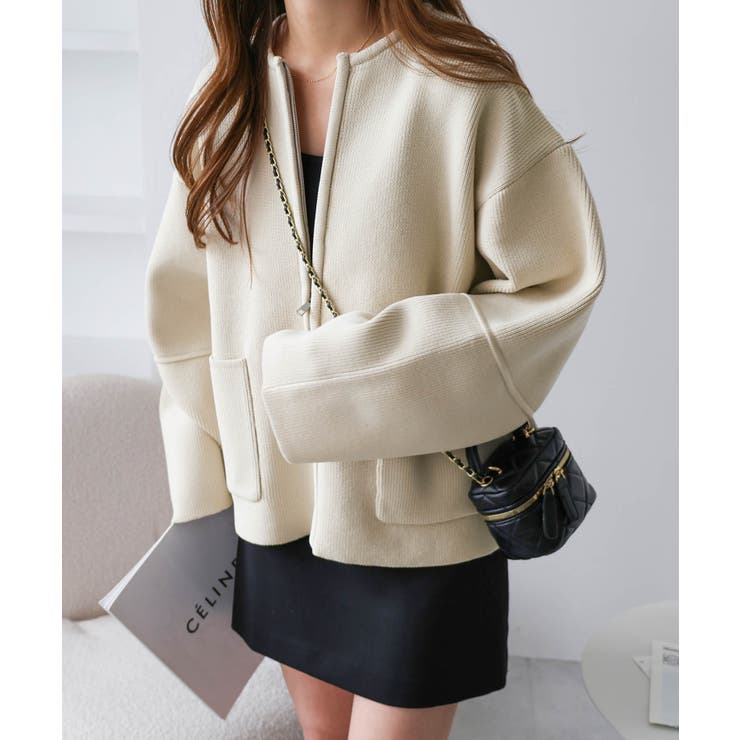 無地 ボーダー ジップ | andme | 詳細画像36 