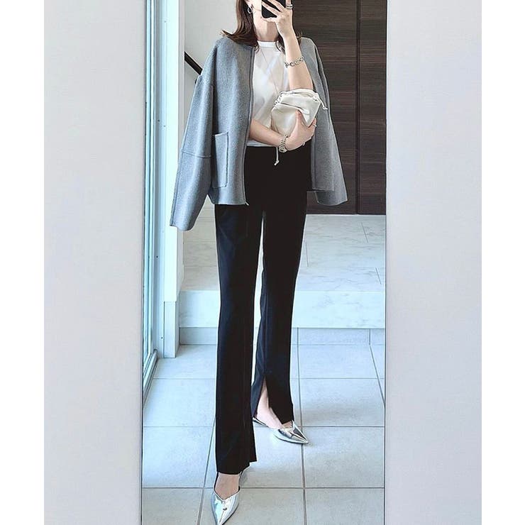 無地 ボーダー ジップ | andme | 詳細画像21 