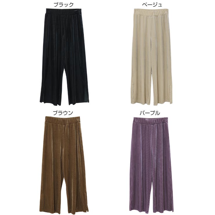 コーデュロイ ベロア ワイドパンツ | andme | 詳細画像2 