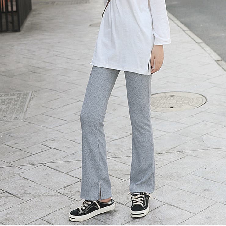 インサイドスリットフレアレギンスパンツ 春 春服[品番