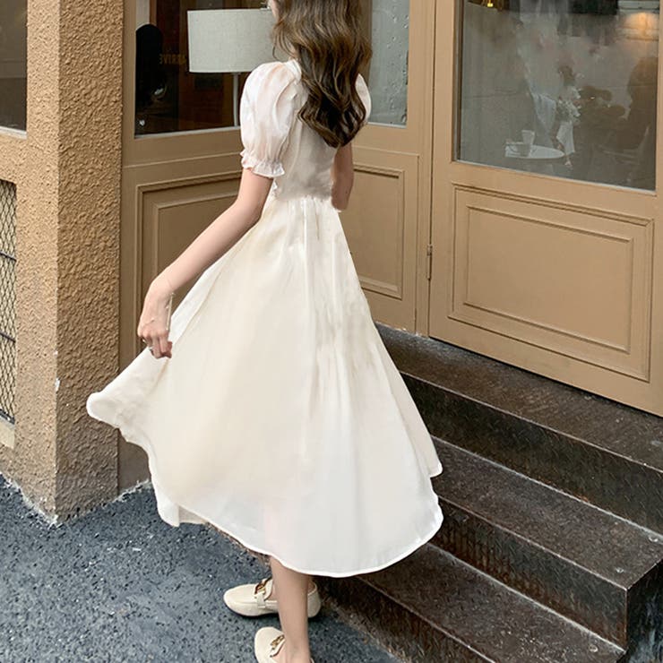 韓国ワンピース 夏 レディース きれいめ[品番：AGCW0004618]｜SUNSHINE