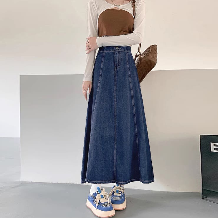 デニムスカート ロングスカート Aライン | SUNSHINE CLOSET | 詳細画像4 