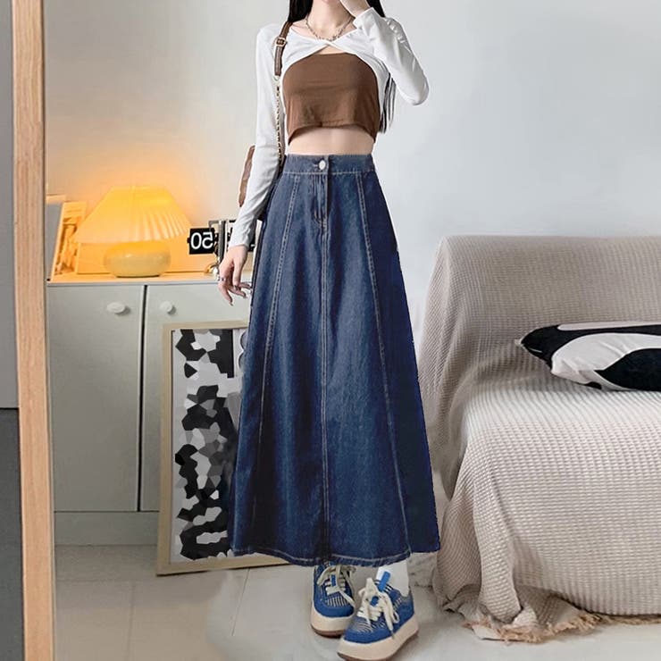 デニムスカート ロングスカート Aライン | SUNSHINE CLOSET | 詳細画像5 