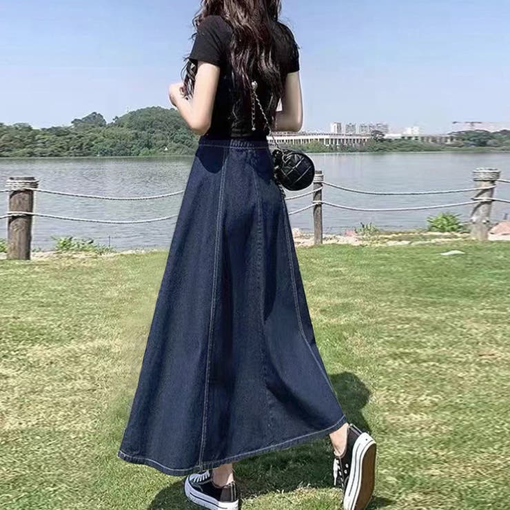 デニムスカート ロングスカート Aライン | SUNSHINE CLOSET | 詳細画像8 