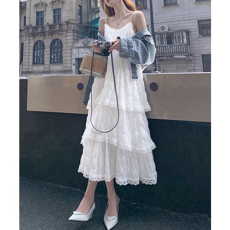 ティアードキャミワンピース レースワンピ | SUNSHINE CLOSET | 詳細画像1 