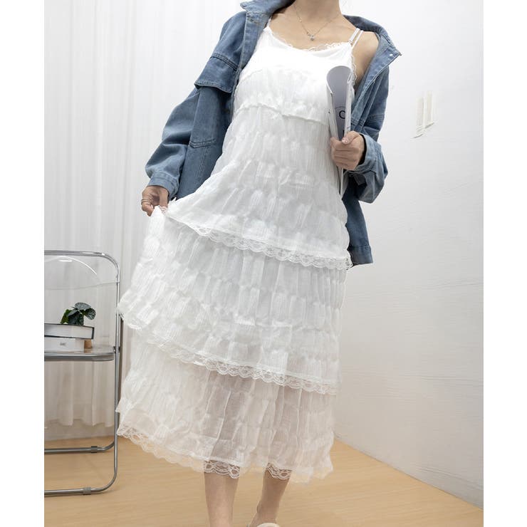 ティアードキャミワンピース レースワンピ | SUNSHINE CLOSET | 詳細画像20 