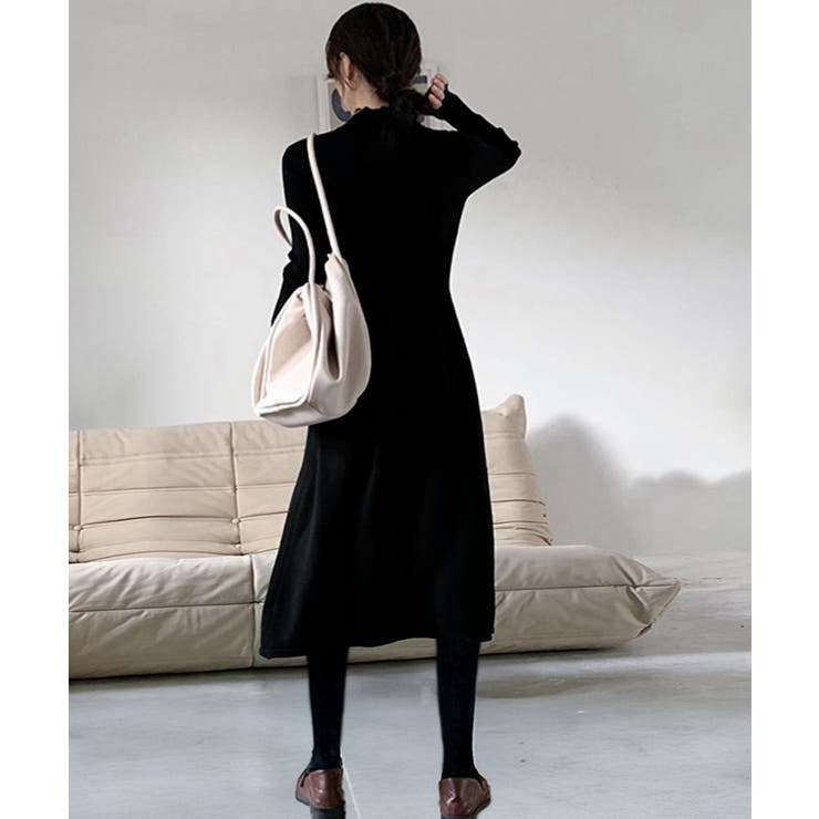 ミドル丈ニットワンピースハイネックワンピ | SUNSHINE CLOSET | 詳細画像12 