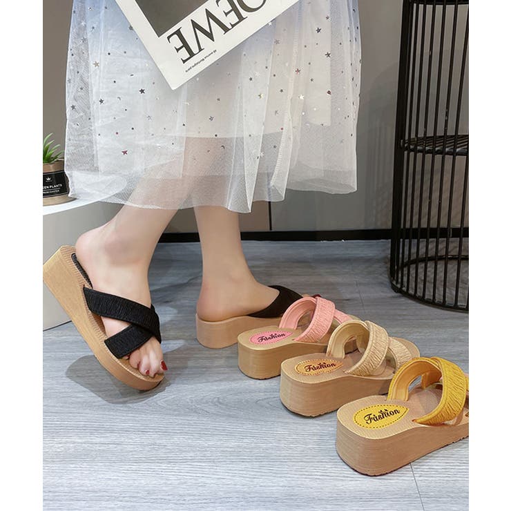 厚底サンダルジュート風クロスサンダル美脚 | SUNSHINE CLOSET | 詳細画像15 