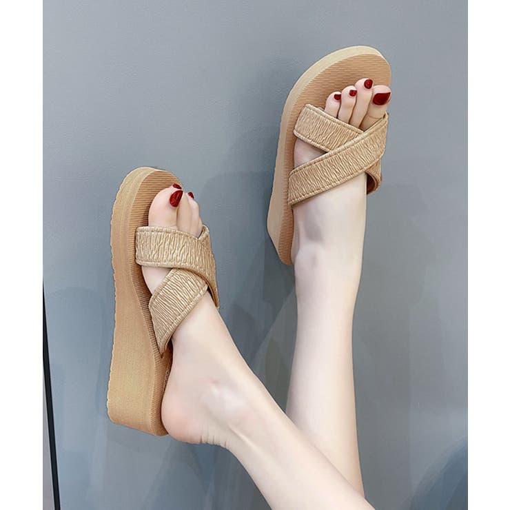 厚底サンダルジュート風クロスサンダル美脚 | SUNSHINE CLOSET | 詳細画像8 