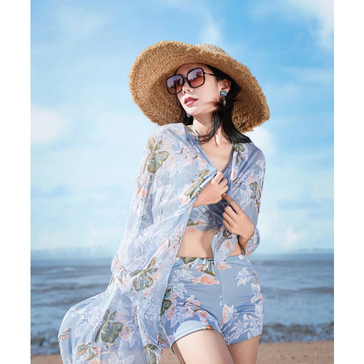 タンキニ 水着3点セットパレオ付き 韓国 | SUNSHINE CLOSET | 詳細画像15 