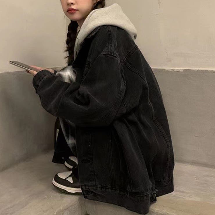 韓国デニムジャケット フード付き 大きい | SUNSHINE CLOSET | 詳細画像11 