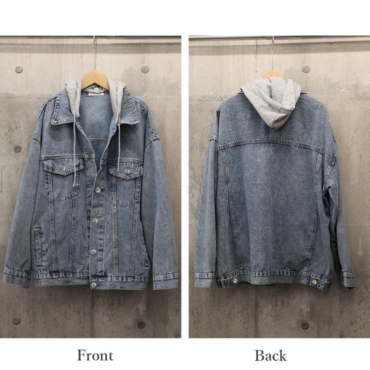 韓国デニムジャケット フード付き 大きい | SUNSHINE CLOSET | 詳細画像3 