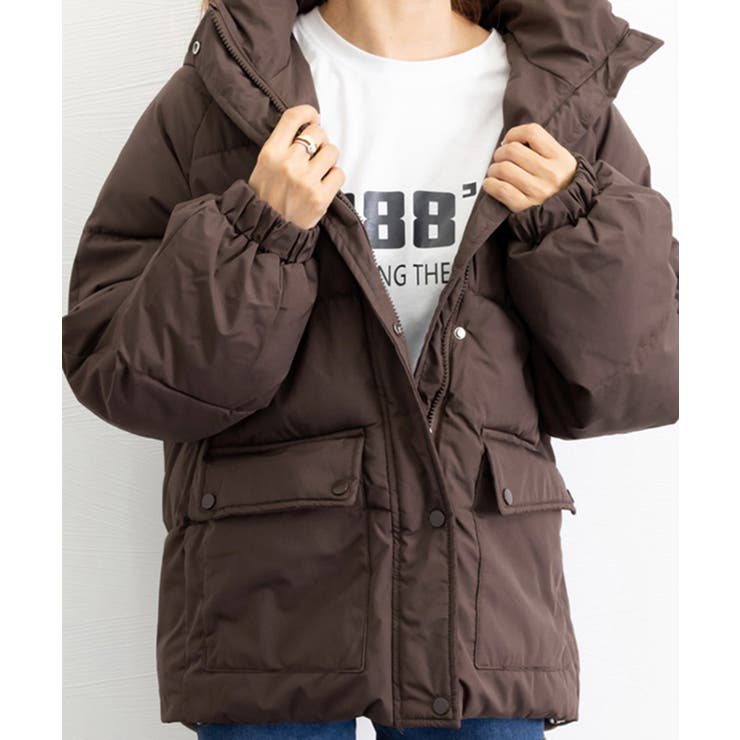 フード中綿コートフェイクダウンジャケット | SUNSHINE CLOSET | 詳細画像32 