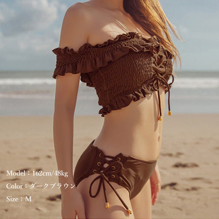 フリルオフショルダービキニ 韓国風 | SUNSHINE CLOSET | 詳細画像10 