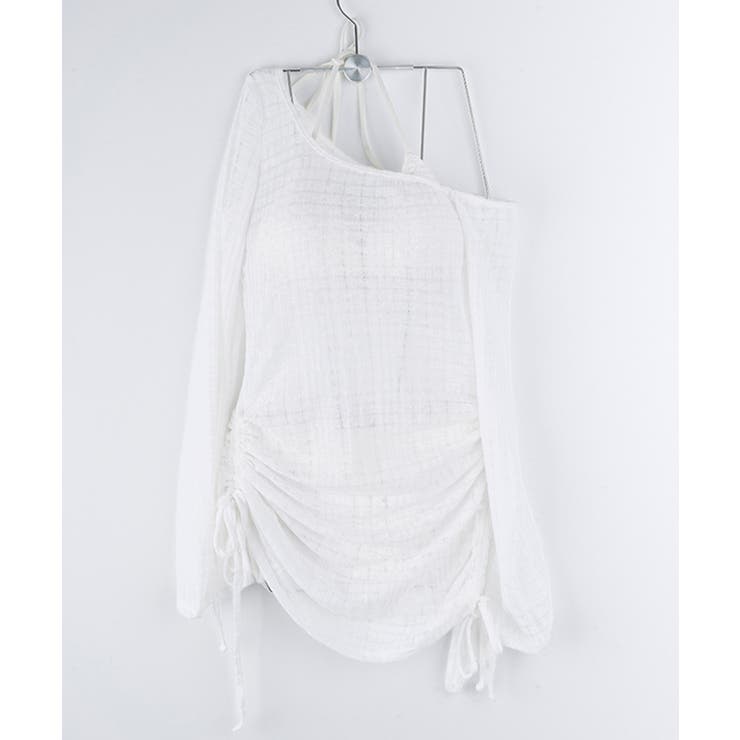 ポコポコ素材ビキニセット ホルターネック水着 シャーリングカバーアップ | SUNSHINE CLOSET | 詳細画像18 