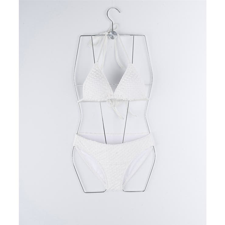 ポコポコ素材ビキニセット ホルターネック水着 シャーリングカバーアップ | SUNSHINE CLOSET | 詳細画像19 