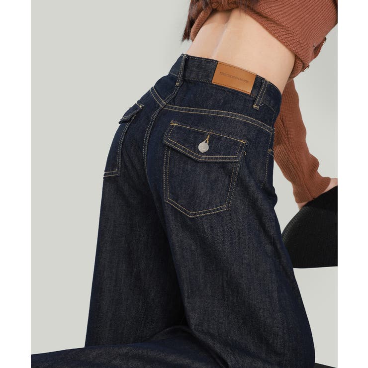 ワイドデニムパンツ ハイウエストジーンズ | SUNSHINE CLOSET | 詳細画像1 