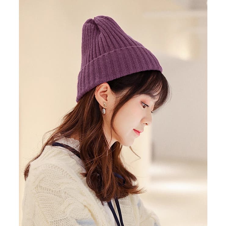 リブニット帽秋冬 シンプルニットビーニー | SUNSHINE CLOSET | 詳細画像18 