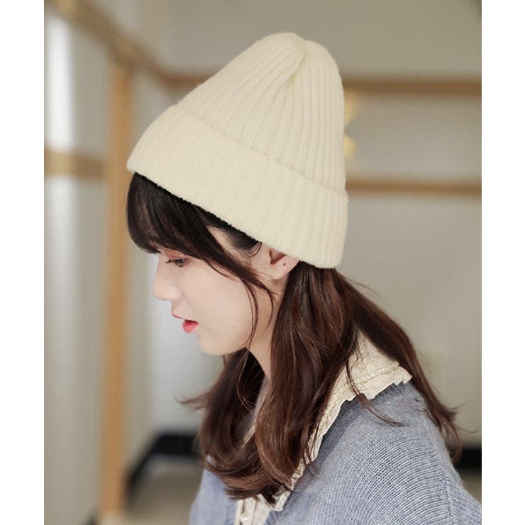 リブニット帽秋冬 シンプルニットビーニー | SUNSHINE CLOSET | 詳細画像4 
