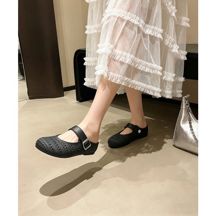 軽やかフラットサンダル楽ちん涼感 レディースシューズ 透かし編みサンダル | SUNSHINE CLOSET | 詳細画像3 