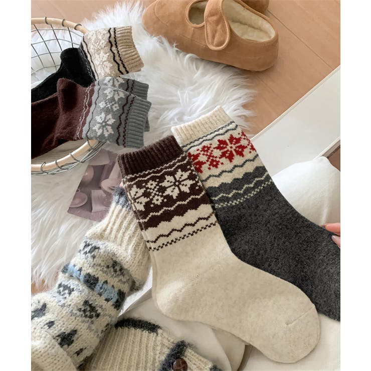 ノルディック柄ミドルソックス 4足セット | SUNSHINE CLOSET | 詳細画像17 