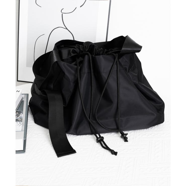 ショルダーバッグ 大容量 ナイロン鞄 黒 | SUNSHINE CLOSET | 詳細画像13 