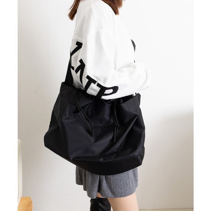 ショルダーバッグ 大容量 ナイロン鞄 黒 | SUNSHINE CLOSET | 詳細画像8 