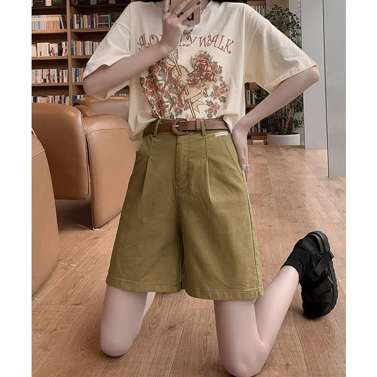 ベルト付きショートパンツ タック入り夏服 | SUNSHINE CLOSET | 詳細画像10 