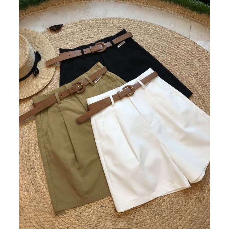 ベルト付きショートパンツ タック入り夏服 | SUNSHINE CLOSET | 詳細画像14 