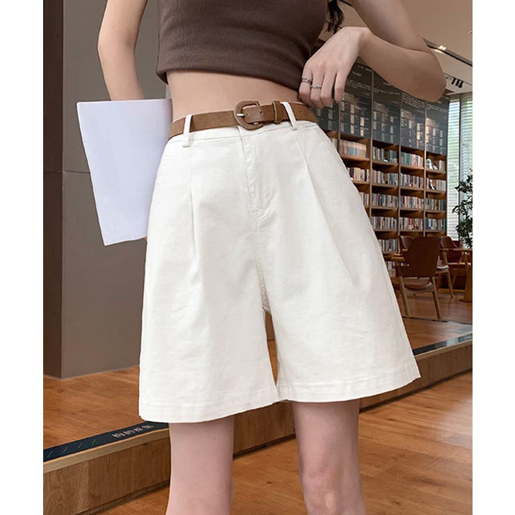 ベルト付きショートパンツ タック入り夏服 | SUNSHINE CLOSET | 詳細画像2 