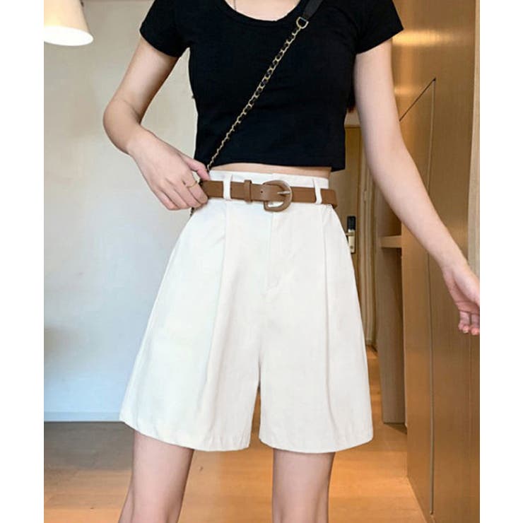ベルト付きショートパンツ タック入り夏服 | SUNSHINE CLOSET | 詳細画像5 
