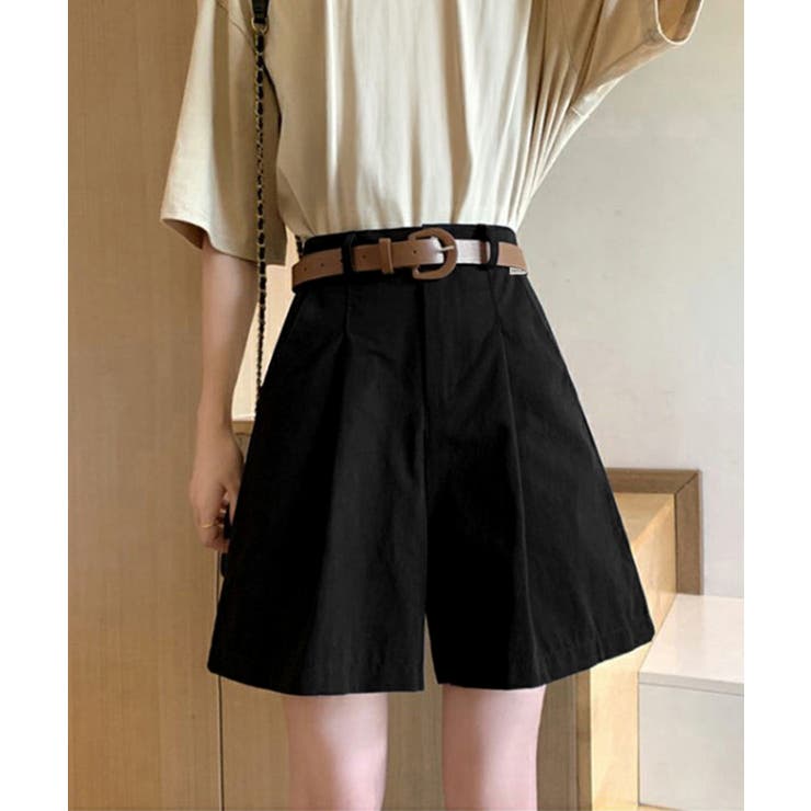 ベルト付きショートパンツ タック入り夏服 | SUNSHINE CLOSET | 詳細画像6 