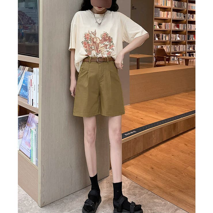ベルト付きショートパンツ タック入り夏服 | SUNSHINE CLOSET | 詳細画像9 