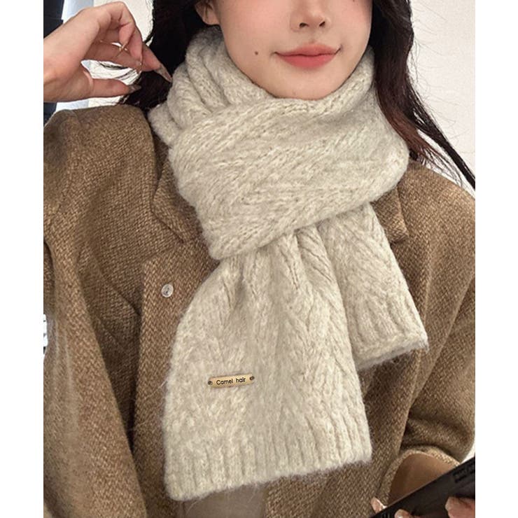 カシミアタッチニットマフラー 暖かい秋冬 | SUNSHINE CLOSET | 詳細画像10 