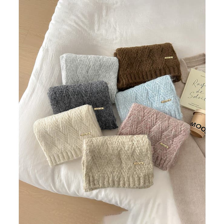 カシミアタッチニットマフラー 暖かい秋冬 | SUNSHINE CLOSET | 詳細画像32 