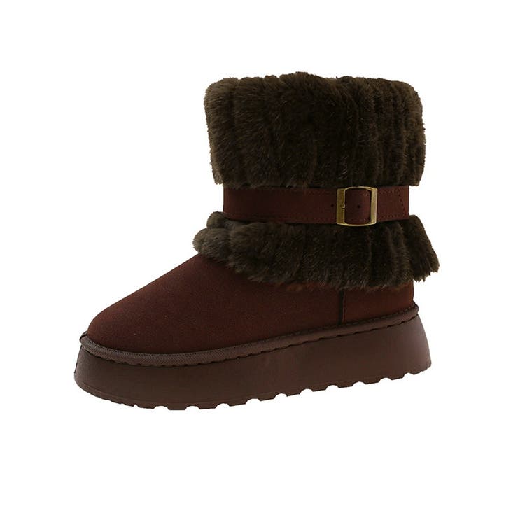 厚底ムートンブーツベルト付き裏起毛ブーツ | SUNSHINE CLOSET | 詳細画像23 