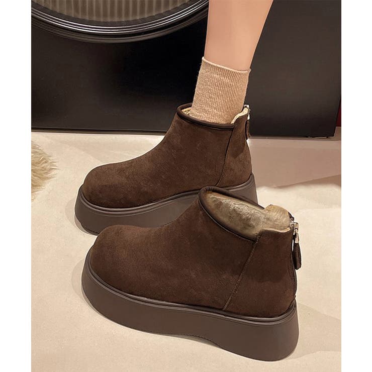 スエードタッチ厚底ショートブーツ 裏起毛 | SUNSHINE CLOSET | 詳細画像11 