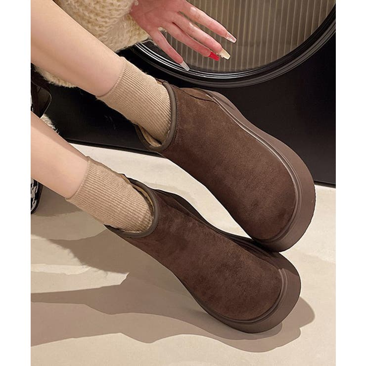 スエードタッチ厚底ショートブーツ 裏起毛 | SUNSHINE CLOSET | 詳細画像12 