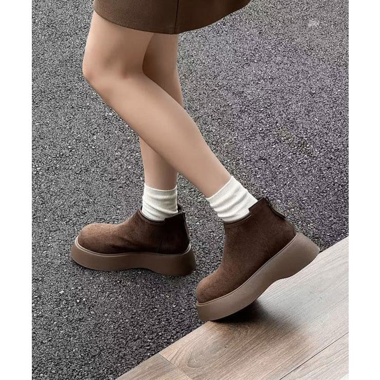 スエードタッチ厚底ショートブーツ 裏起毛 | SUNSHINE CLOSET | 詳細画像14 